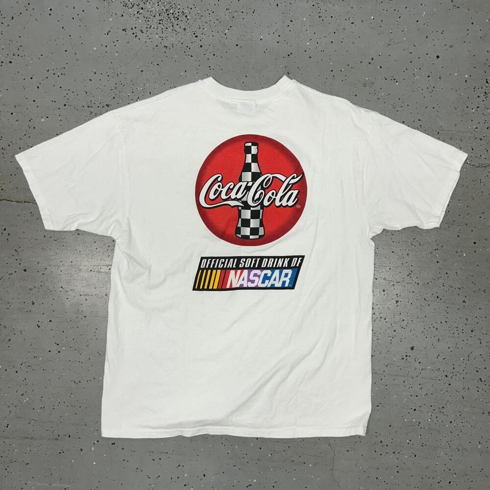 VTG Coca-Cola NASCAR white cotton T-shirt